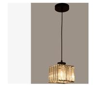 Lámpara Colgante, Lámpara de Techo Cristal Cuadrada Moderna, diseño Elegante for Sala Estar, iluminación y decoración del hogar(Gold Long 3 Heads,Cold Light)