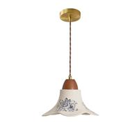 Lámpara Colgante Lámparas de Araña de Cerámica con Estampado Floral Luz Colgante de Cerámica Nórdica Antigua Luz Colgante Moderna para Comedor Dormitorio Y Restaurante