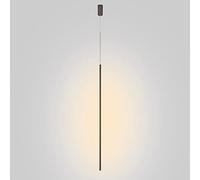 Lámpara Colgante Larga de Metal Negro con Pantalla acrílica, Moderna lámpara Colgante LED Regulable en Forma de Flauta, Creativa lámpara de araña Lineal para mesita de Noche de Dormitorio, apliqu