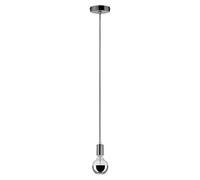 Lámpara colgante Larus (Altura: 159 cm, Cromo/Negro, E27, IP44)