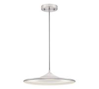 Lámpara Colgante LED 15W Disco Níquel Comedor Lámpara Salón Regulable [EEK: G]