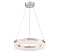 Lámpara Colgante LED 15W Lucy Níquel Vidrio Acrílico 40CM Cubrir Regulable [EEK: F]