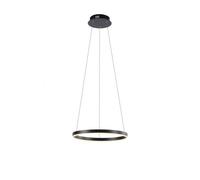 Lámpara Colgante LED Anillo Ø 39,3 Cm Regulable Metal Antracita 3000 K