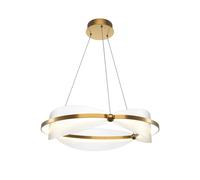 Lámpara Colgante LED Araña Ø 60Cm Anillo H: Máx. 318Cm Ajustable Latón 3000 K