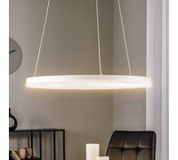 Lámpara colgante LED Arcchio Albiona, blanca, 1 anillo, Ø 60 cm True