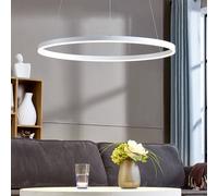 Lámpara colgante LED Arcchio Albiona, blanca, 1 anillo, Ø 80 cm