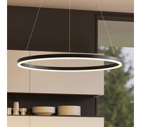Lámpara colgante LED Arcchio Albiona, negra, 1 anillo, Ø 80 cm