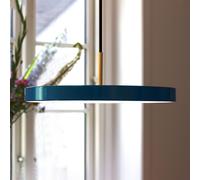 Lámpara colgante LED Asteria Medium de UMAGE, color petróleo/latón, Ø 43 cm EC:EPREL:887403