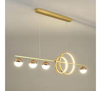 Lámpara colgante LED con control remoto, lámpara interior de acrílico moderna, altura ajustable, iluminación para mesa de comedor, regulable, sala de estar, dormitorio, cafetería, oficina, lámpara