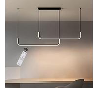 Lámpara Colgante LED de 42 W, Altura Regulable, lámpara de Mesa de Comedor, lámpara Colgante de Isla de Cocina con Control Remoto, lámpara de Techo Moderna para Comedor, Sala de Estar, 120 cm / 47
