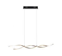 Lámpara Colgante LED Dimmable Negra Dorada 105 Cm 20 W 3000 K Para Comedor