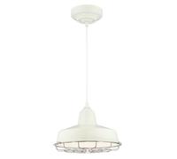 Lámpara Colgante LED Dimmable Westinghouse Academy Blanca Jaula Cromada