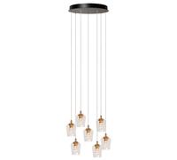 Lámpara Colgante LED Dorada 7 Fuegos Salón L:39 cm 2700 K Comedor