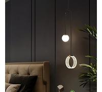 Lámpara Colgante Led Dorada de Lujo de Arte Moderno, Ideal para Mesitas de Noche de Dormitorio. Lámpara de Techo para Restaurante, Decoración Moderna, Luz Cálida de un Solo Color./un Color/Luz Cálida