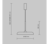 Lámpara colgante LED Gerhard de Maytoni, Ø 40 cm, blanca, metal EC:EPREL:1765267