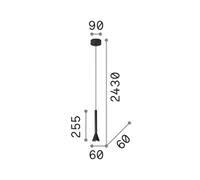 Lámpara colgante LED IDEAL LUX Diesis, color latón, Ø 6 cm, metal