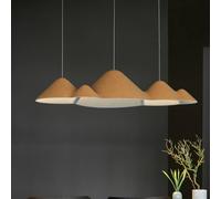 Lámpara colgante LED LOOM DESIGN Panorama, fieltro amarillo/gris, 106 cm EC:EPREL:2024730