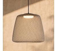 Lámpara colgante LED Lucande Korvyn, gris piedra, Ø 50 cm, atenuable por pasos