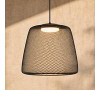 Lámpara colgante LED Lucande Korvyn, negra, Ø 50 cm, regulable por pasos
