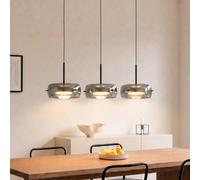 Lámpara colgante LED Lucande Martis, negra, 3 luces, step-dim