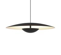 Lámpara colgante LED MARSET Ginger, Triac Ø32 cm negro/blanco