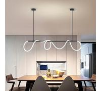 Lámpara colgante LED mesa de comedor lámpara colgante regulable con control remoto lámpara colgante diseño lineal lámpara creativa moderna para mesa de comedor lámpara comedor cocina sala de estar (ne