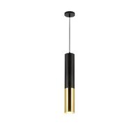 Lámpara colgante LED moderna de tubo largo de 12 W, lámpara colgante de cilindro negro moderna, luz empotrable de techo para cocina, isla, comedor, sala de estar, mostrador, decoración de tienda