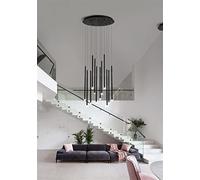 Lámpara Colgante LED Moderna: lámpara Colgante Grande Ajustable para Sala de Estar, Comedor, Escalera de Caracol y dúplex. Iluminación de Techo Elegante para una Vida Mejor.