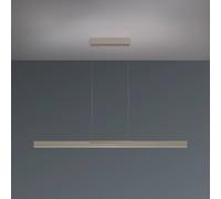 lámpara colgante LED Nano 2.0 de Bopp, longitud 140 cm, color topo, metal