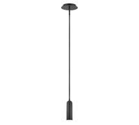 Lámpara Colgante LED Negra De Metal Regulable D: 12,7 Cm Estrecha Para Barra
