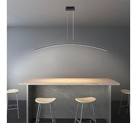 Lámpara colgante LED para el hogar, lámpara colgante de diseño curvo moderno, color de luz/brillo, lámparas colgantes ajustables, lámpara de comedor con control remoto para mesa de café, bar, oficina,