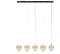 Lámpara Colgante LED Para Mesa De Comedor Cromo Metal Bola 21 W 1445 Lm