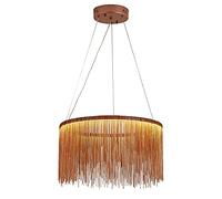 Lámpara Colgante LED Redonda con Borlas, Lámpara de Techo Decorativa de Lujo con Cadena de Tambor para Sala de Estar, Hotel, Dormitorio, Comedor, Oro Rosa + 3 Luces de Colores-60 cm 40 W interesting