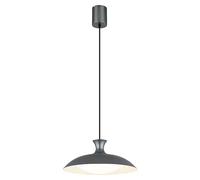 Lámpara colgante LED redonda Rocha (Ø x Al: 40 x 150 cm, Gris mate)