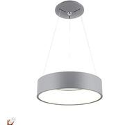 Lámpara colgante LED simple moderna Lámpara colgante circular de moda creativa Lámpara de sala de estar Lámpara de dormitorio Lámpara de comedor Lámpara de estudio Lámpara de comedor-Gris no tiene