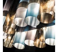 Lámpara colgante LED Slamp La Lollo, color estaño, 100 cm