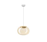 Lámpara colgante LED Stilnovo La Mariée dorada/blanca True