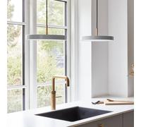 Lámpara colgante LED UMAGE Asteria Medium gris claro/latón Ø 43 cm EC:EPREL:887491
