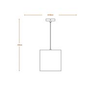 Lámpara colgante LEDVANCE Cylinder, 1 luz, marrón, cartón ondulado