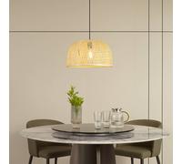 Lámpara colgante Lindby Dabila, bambú, Ø 45 cm, E27