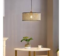 Lámpara colgante Lindby Otso, 17 cm de altura, bambú, E27