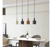Lámpara colgante Lindby Ovelia, marrón/café/beige, 4 luces, E27