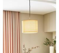 Lámpara colgante Lindby Soula, Ø 26 cm, beige, plástico, E27