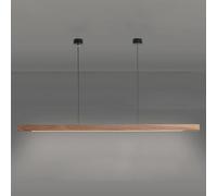Lámpara Colgante Lineal de 47,2 Pulgadas, lámpara de Techo LED, lámpara de araña para Mesa de Billar, luminaria Minimalista de Madera, lámparas Colgantes, lámparas de araña para Isla de coci