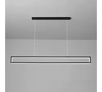 Lámpara colgante lineal de metal de 47,2 pulgadas, luces colgantes LED modernas de 41 W para comedor, lámpara de suspensión larga de isla de cocina simple, iluminación decorativa para sala de estar