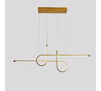 Lámpara colgante lineal ultrafina, lámpara colgante de tira larga de metal, LED moderno - 45 W, lámparas de suspensión de iluminación decorativa, luces colgantes nórdicas simples para restaurante LWX