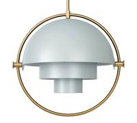 Lámpara colgante Lite de Gubi, Ø 36 cm, latón/verde mar