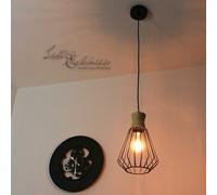 Lámpara Colgante Loft E27 Madera Ø18cm Lámpara Colgante Vintage Interior Cocina