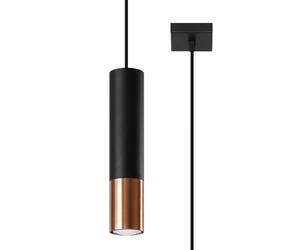 Lámpara colgante Loopez 1 negro/cobre
