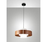Lámpara colgante Loto Ø450 mm de metal y vidrio soplado ladrillo, casquillo E27 40 W, IP20, clase 1 - Diseño moderno y elegante